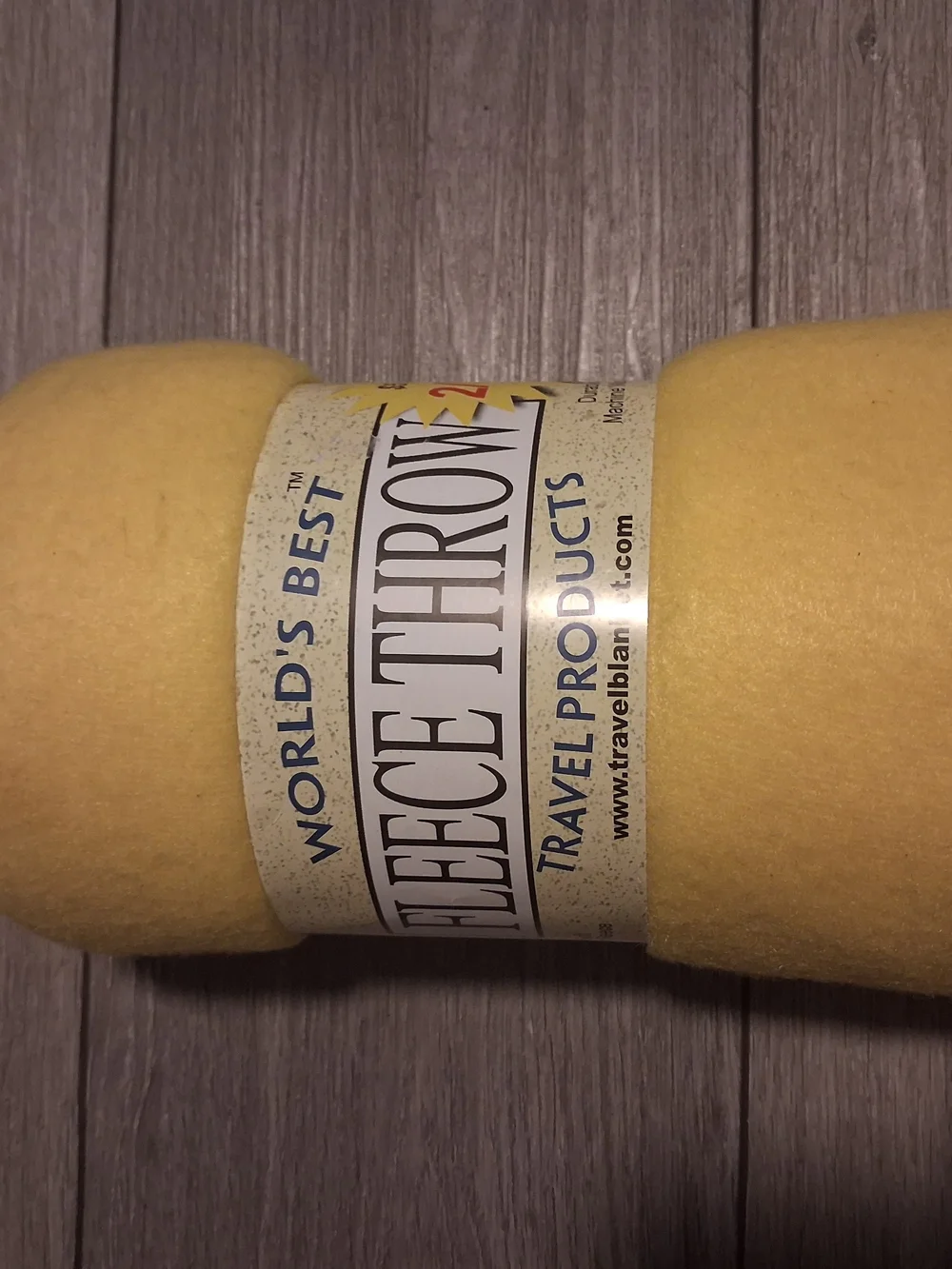 Source Unknown Yellow Fleece Throw Blanket